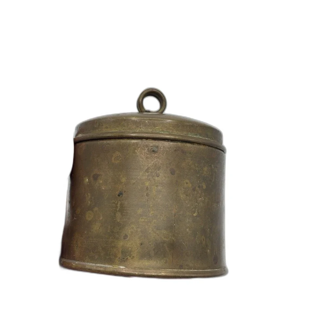 Vintage Brass Humidor Or Match Safe. Heco A Mano Chile Which Means Handmade